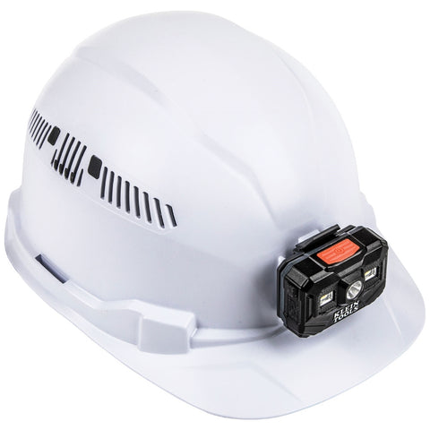 Klein 60113RL Hard Hat, Vented Rechargeable Headlamp