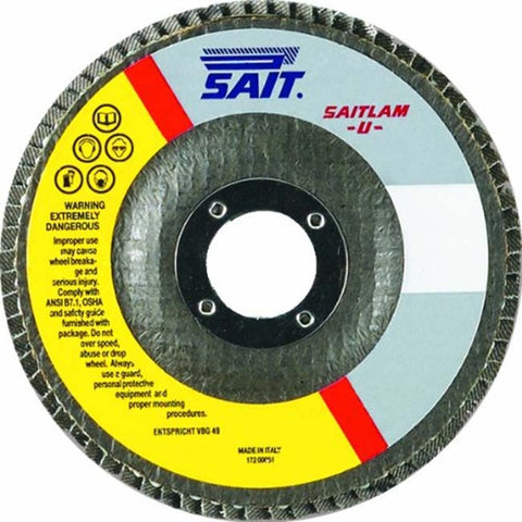 Sait 73893 Saitlam Up Flap Disc 4-1/2 x 7/8 Zirconium 80X Pack 10