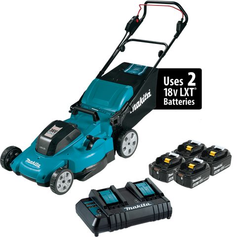 36V (18V X2) LXTÃ‚Â® 21" Lawn Mower Kit, 4 ea. BL1840B battery, dual port charger (4.0Ah)