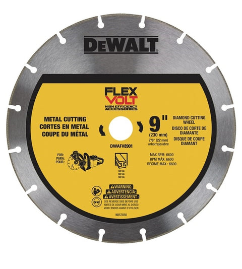 Dewalt Dwafv8901 Flexvolt 9 In. Metal Cutting Diamond Wheel