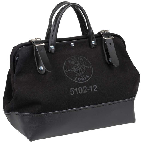 Klein 510212BLK Tool Bag, Black Canvas, 12-Inch