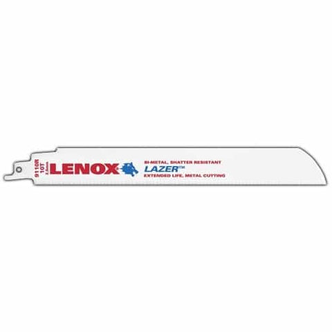 Lenox Lazer B9110R Bi-Metal Reciprocating Saw Blades 9-Inch 10 Tpi 25/Pk