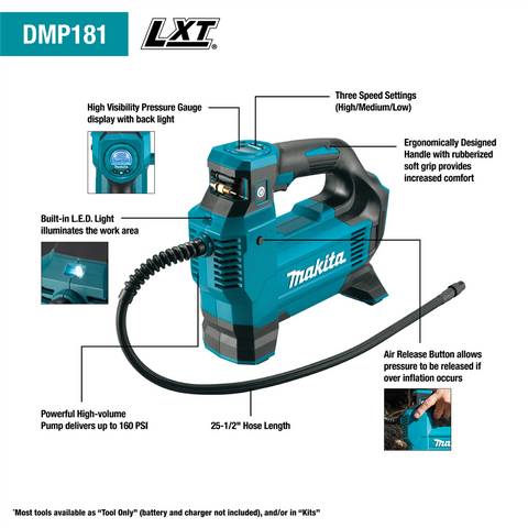 18V LXTÃ‚Â® Lithium-Ion Cordless High-Pressure Inflator Kit, with one battery (1.5Ah)