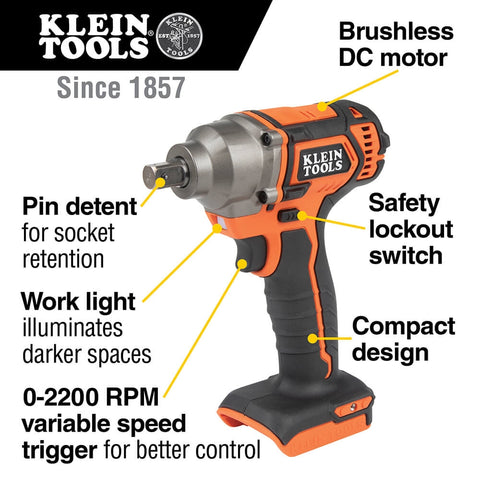 Klein BAT20CW Compact Impact Wrench