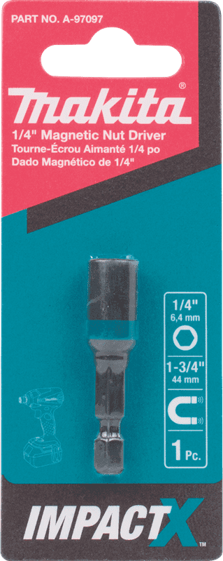 Makita A-97097 ImpactX 1/4" x 1-3/4" Magnetic Nut Driver