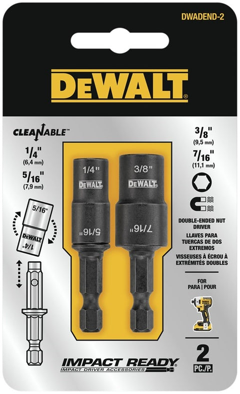 Dewalt Dwadend-2 1/4ÃƒÂ¢Ã‚â€šÂ¬Ã‚ & 5/16ÃƒÂ¢Ã‚â€šÂ¬Ã‚ And 3/8ÃƒÂ¢Ã‚â€šÂ¬Ã‚ & 7/16ÃƒÂ¢Ã‚â€šÂ¬Ã‚ Double Ended Nut Driver Set