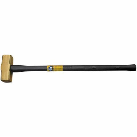 Klein Tools 7HBRFRH14 Brass Sledge Hammer - Fiberglass Rubber Grip Handle - 14 lbs. (6.4 kg)