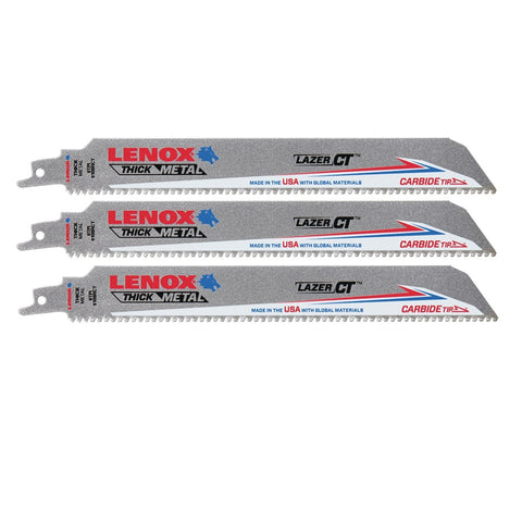 Lenox 2058829 9" 8TPI Reciprocating Saw Blade 3 Pack