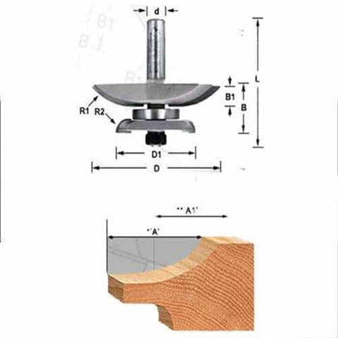 Amana Tool 54229 Cove Raised Panel /Back Cutter