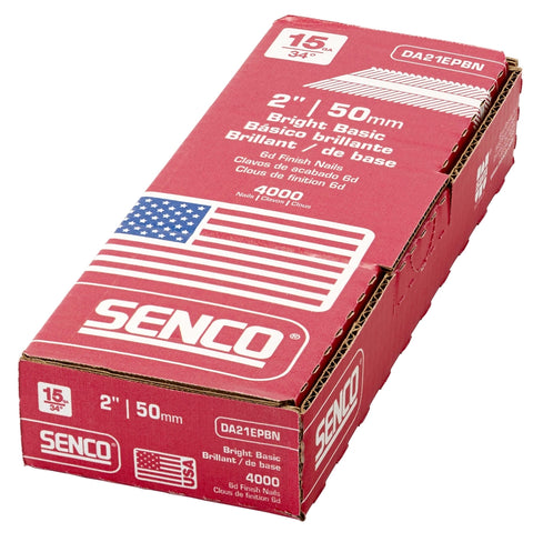 Senco DA21EPBN 15 Ga x 2 in Bright Basic Finish Nails