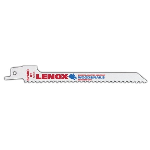 Lenox Wood Cutting Reciprocating Saw Blade With Power Blast Technology Bi-Metal 6-Inch 6 Tpi 5/Pk