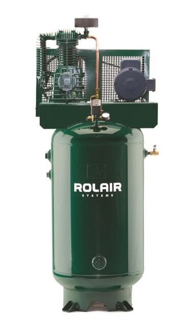 Rolair V5180K28 5 HP (230V 1-Ph) 15.3 CFM@175PSI Vertical 80 Gall Compressor