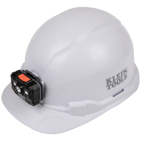 Klein 60107RL Hard Hat, Non-Vented with Headlamp