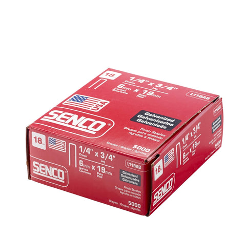 Senco L11BAB 18 x  1/4in Crn x 3/4in  EG Staples