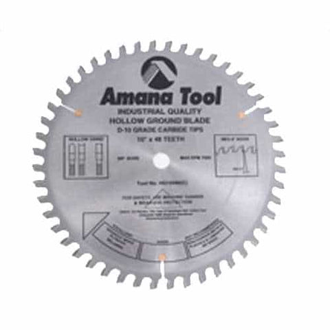 Amana Tool Hg10480 10"/48T Hollow Ground Blade