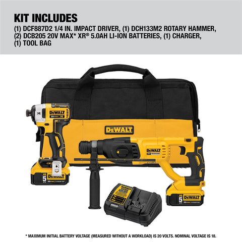 Dewalt Dck268P2 20V Max Screwgun & Driver Kit