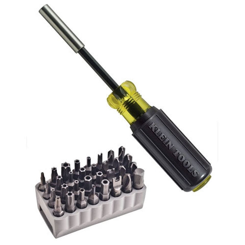 Klein Tools 32510 Magnetic Screwdriver with 32-Piece Tamperproof Bit Set