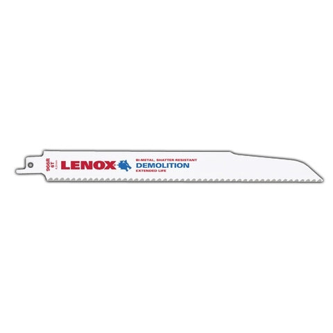 Lenox Demolition Reciprocating Saw Blade With Power Blast Technology Bi-Metal 9-Inch 6 Tpi 5/Pk