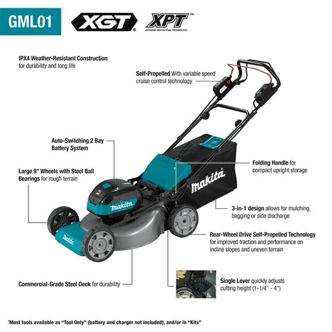 Makita GML01PL 40V max XGT 21in. Lawn Mower Kit