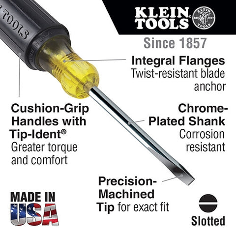 Klein 606-2 1/16 in. Keystone Tip Mini Screwdriver, 2 in.