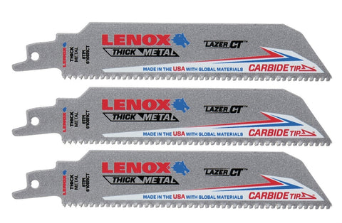 Lenox 2058828 6" 8TPI Reciprocating Saw Blade 3 Pack