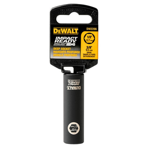 Dewalt Dw2286 1/2 In. Deep Impact Ready Socket 3/8 In. Drive