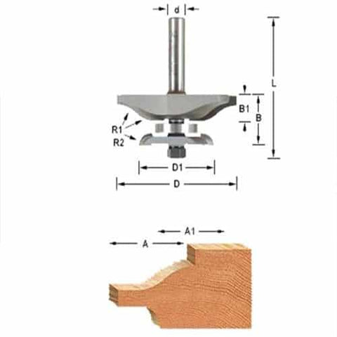 Amana Tool 54221 Ogee Raised Panel /Back Cutter