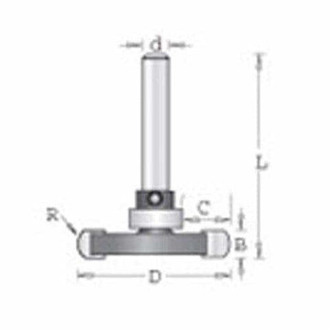 Amana Tool 45678 1/4 Kerf 1-1/4 Round Upper Bb