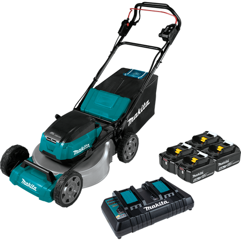 36V (18V X2) LXTÃ‚Â® Brushless 18" Self-Propelled Commercial Lawn Mower Kit, 4 ea. BL1850B battery, dual port charger (5.0Ah)