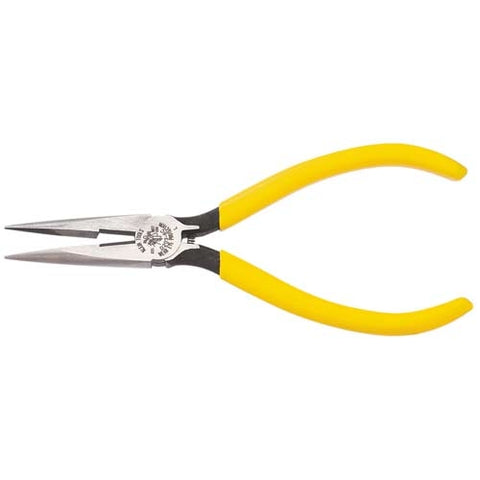 Klein Tools D203-6C 6'' (152 mm) Standard Long-Nose Pliers - Side-Cutting with Spring