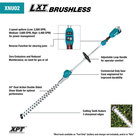 18V LXTÃ‚Â® Lithium-Ion Brushless Cordless 24" Pole Hedge Trimmer (Tool Only)