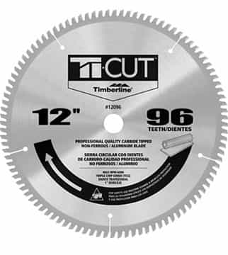 Timberline 12096 Ti-Cut Saw 12"/96T -5 Deg Tcg