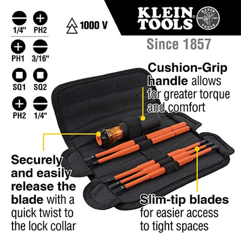 Klein 32288 Insul Changeable Drivers w/ Pouch